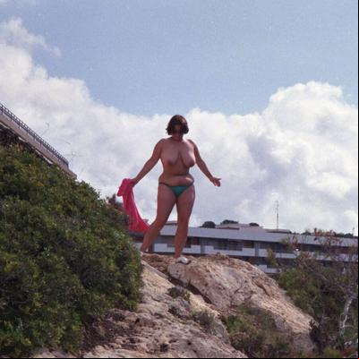 Random BBW and chubby women with their tits out outdoors